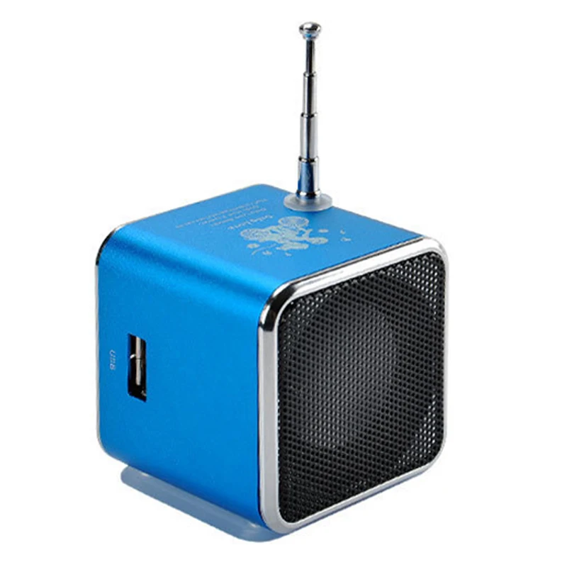 museeq W-047CC Digital FM Radio Micro SD/TF Card Internet Portable Mini Aluminum Speaker AUX Audio | Электроника