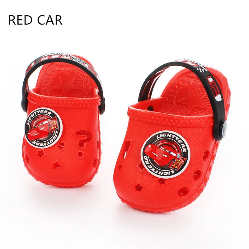 

Disney Kids Slippers Baby Girl PVC Jelly Shoes Children Cars Sandals Cartoon Beach Slippers Anti-slippery Children Garden Shoes