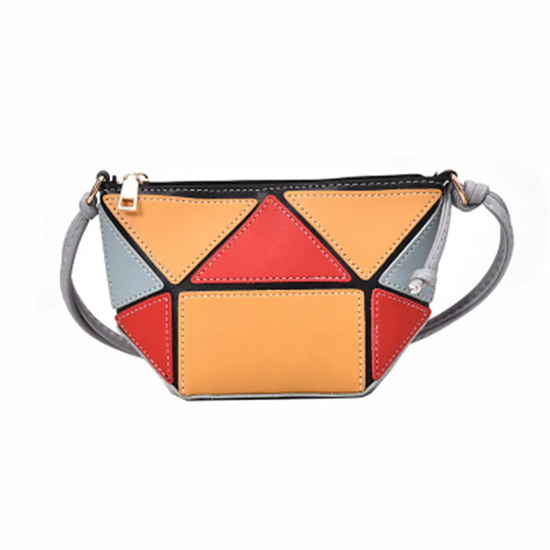 

Geometric Patchwork Square Pack Shoulder Crossbody Bag Clutch Women Designer Wallet Handbags Leisure Shoulder Bag Bolsos Mujer 3