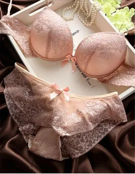 

Sexy Bra And Set Lace Lingerie Comfortable Gathering Bra Push-up Bra And Panty Set Underwire Brassiere Embroidery Lingerie DN