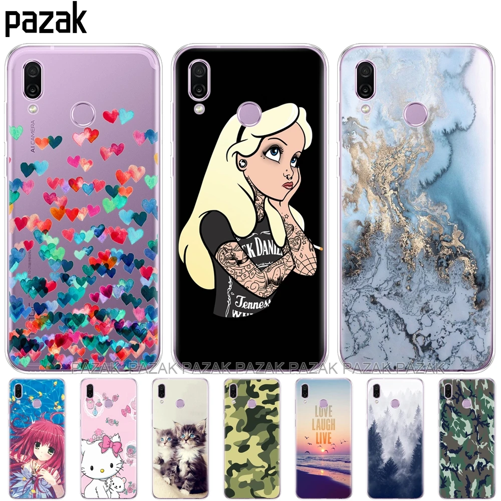 

silicone case for Huawei Honor Play Case 6.3'' painting soft tpu Back Cover Case For Huawei Honor Play Coque etui bags bumper