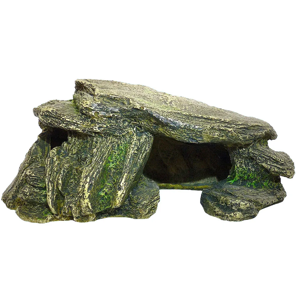 

1PC Aquarium Stone Hiding Cave Rock Decoration Artificial Fish Tank Rock Cave Stones Turtle Landscape Ornaments Accessories