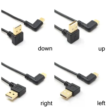 Cable Length: 100cm Cables Gold Plated Plug 15cm Short 90 Degree Left Angle USB A Male to Micro USB Male Right Angle Data Power Cable