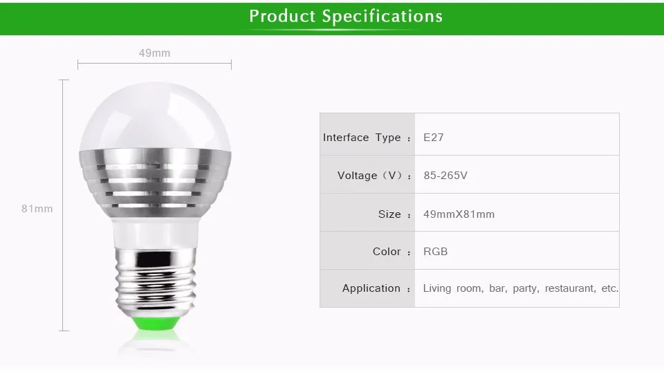 100 шт. AC85V-265V E27 E14 GU10 MR16 RGB лампа, лампа свечи 9 Вт светодиодный RGB пятно света Волшебное Рождество освещения + пульт Управление 16 видов цветов