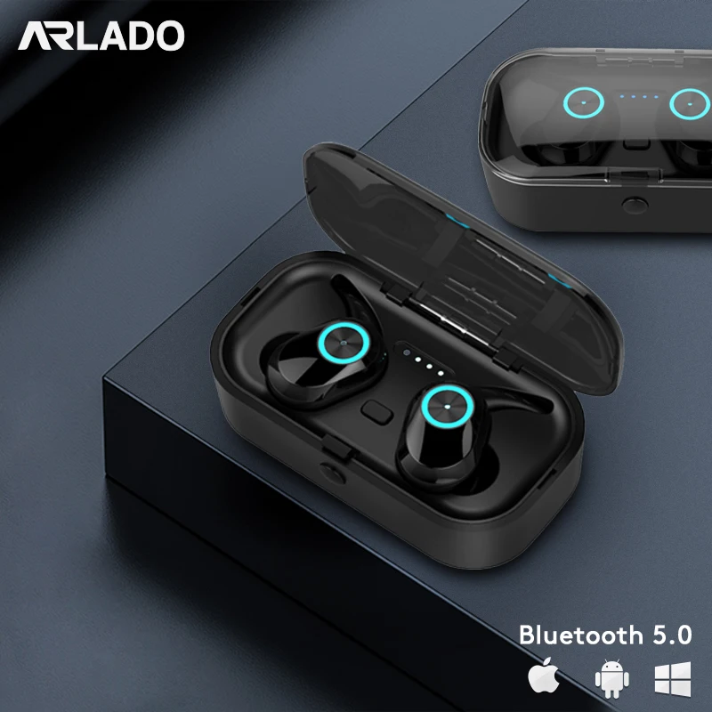 Arlado T1 Pods TWS беспроводные наушники Bluetooth V5.0 гарнитура кнопка управления шумоподавление наушники с зарядным устройством