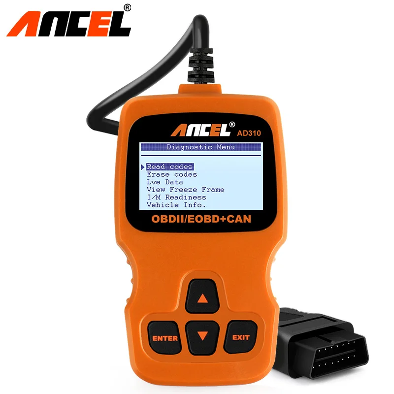 Ancel AD310 OBD2 сканер Автомобильный анализатор двигателя инструмент OBD 2 OBDII считыватель кодов Авто сканер инструмент автомобильный диагностический инструмент для автомобиля - Цвет: YELLOW