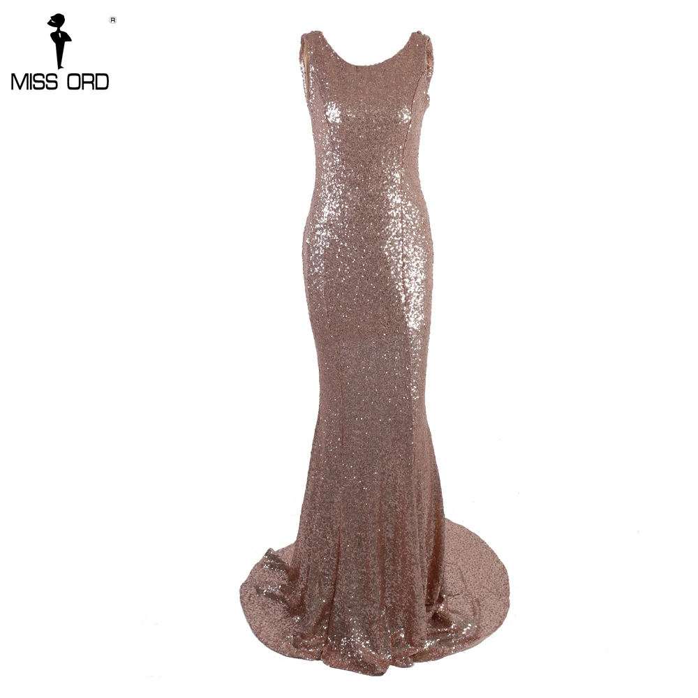 Missord, сексуальные летние платья с круглым вырезом и открытыми плечами, с блестками, с открытой спиной, макси, Великолепное платье FT8518
