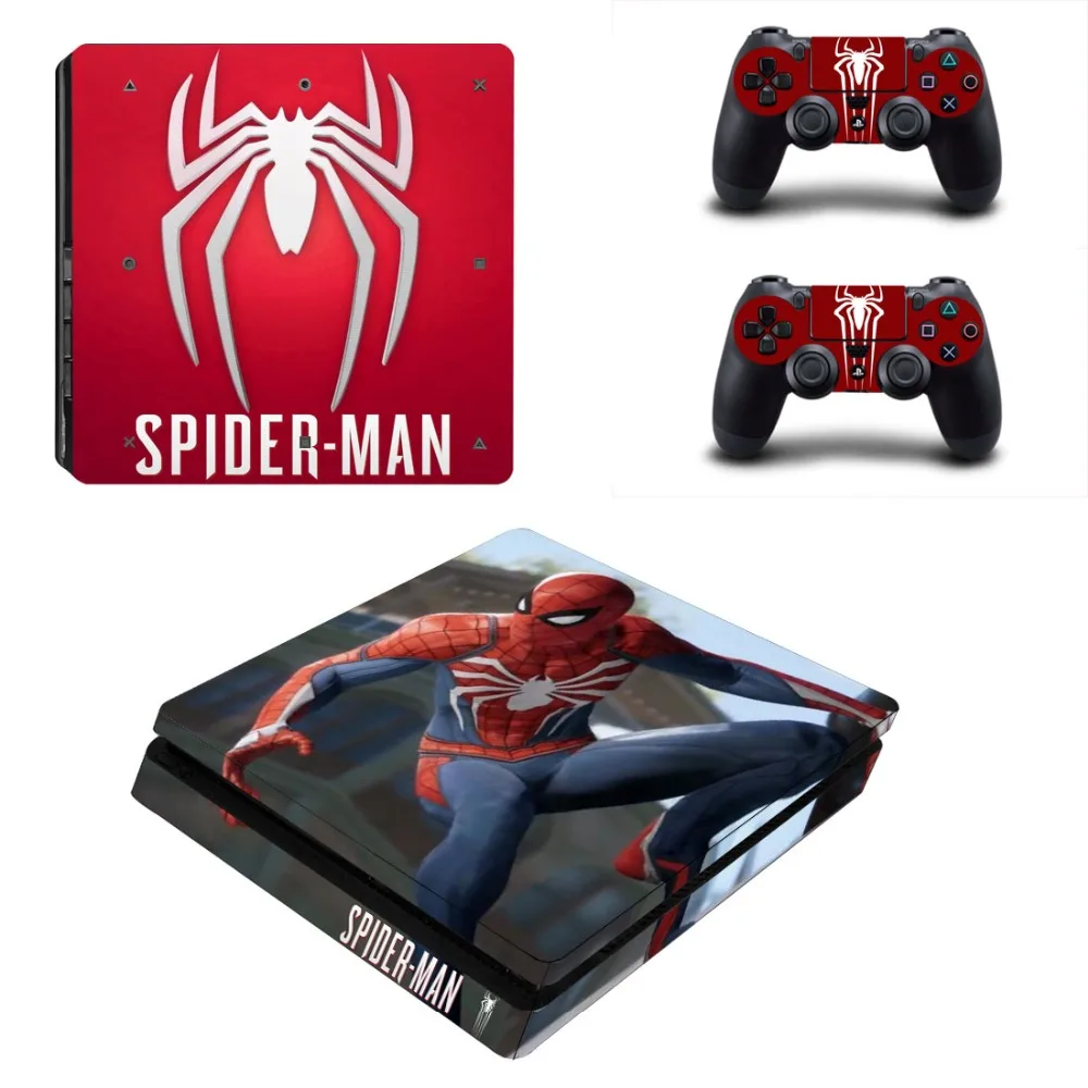 Мстители Железный человек паук PS4 тонкая кожа Виниловая наклейка, стикер для Playstation 4 консоль и контроллер PS4 тонкая наклейка