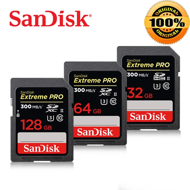 Special Offers SanDisk 300MB/s Class10 High Speed 32GB 64GB for Camera Carte SD Extreme Pro SDHC UHS-II Memory Card Special Offers SanDisk 300MB/s Class10 High Speed 32GB 64GB for Camera Carte SD Extreme Pro SDHC UHS-II Memory Card