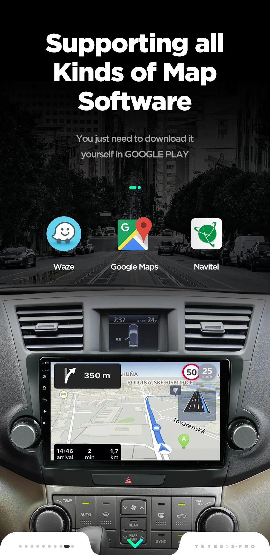 Excellent TEYES SPRO Car Radio Multimedia no 2 din android Video Player Navigation GPS For Toyota Highlander 2 XU40 2007-2013 18