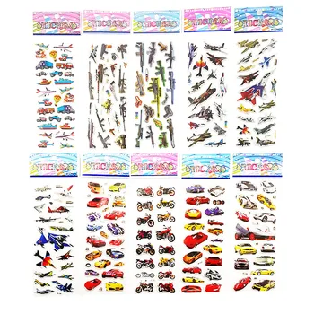 

10Sheets Different 3D Stickers Toys Pegatinas Funny Toy For Children On Notebook Phone Laptop Christmas Gifts Car Gun Aircraft