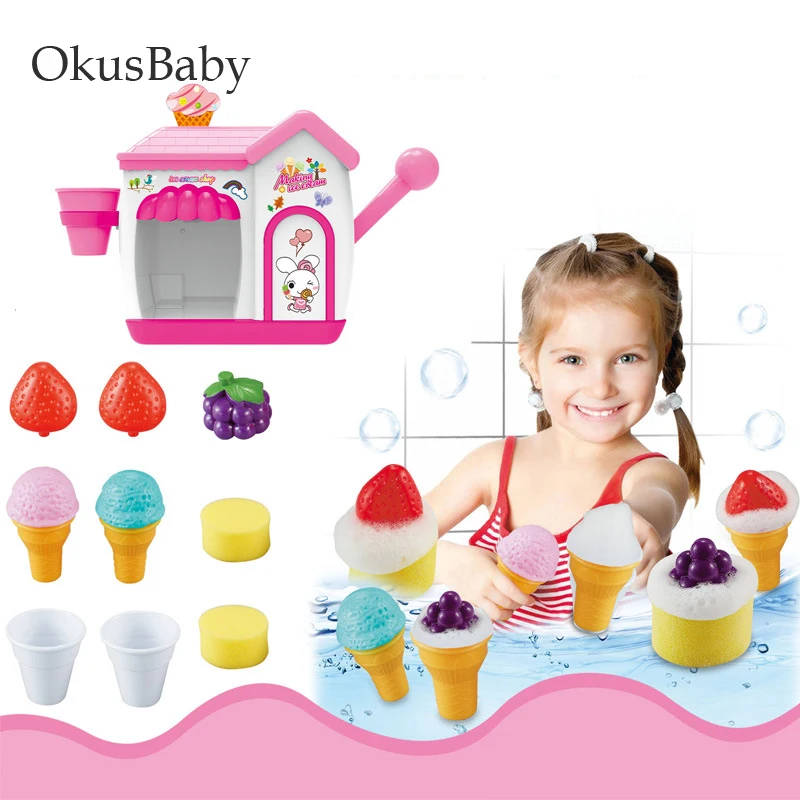 Детское мороженое устройство для мыльных пузырей машина модель машина игрушки для воды игрушки для ванной игрушки Дети ролевые игры игрушк...
