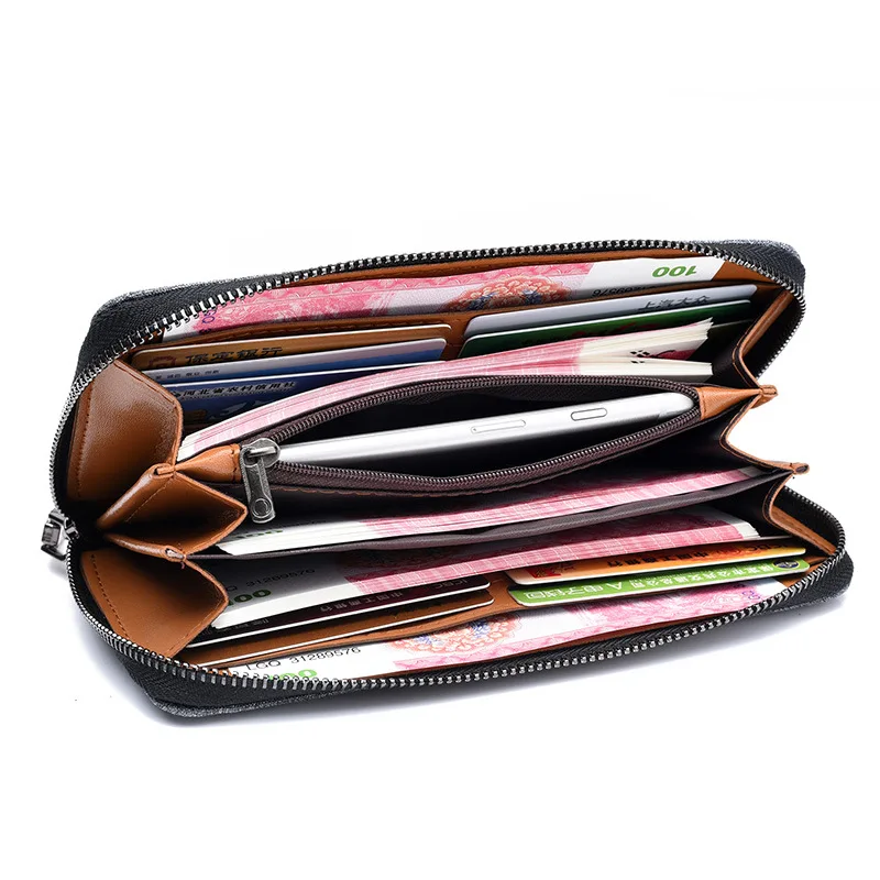 Модные кошельки мужской кошелек Большая вместительная сумка
