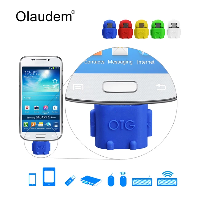 OTG Adapter Cartoon Robot Micro USB to USB Cable for