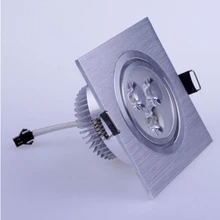 9 Вт квадратный светодиодный потолочный светильник 3x3 Вт Встраиваемая Светодиодная лампа AC85-265V для дома