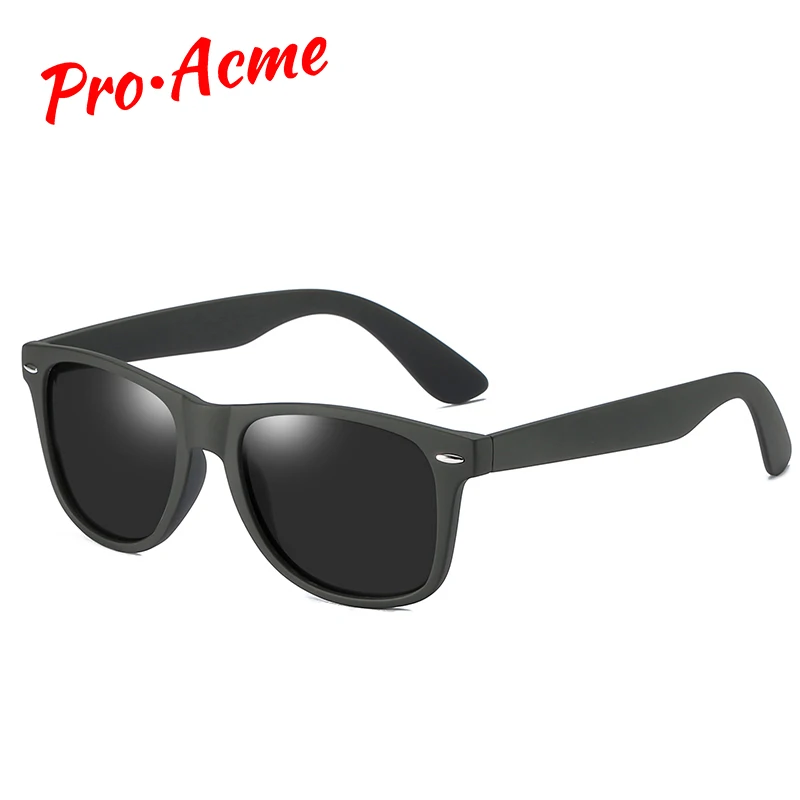 

Pro Acme Polarized Men Sunglasses Driving Mirror Coating Points Black Frame Eyewear Male Sun Glasses UV400 Shades CC0734