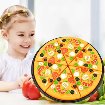

11Pcs Mini Pizza Fast Food Slices Cutting Pretend Play Educational Kids Toy Set