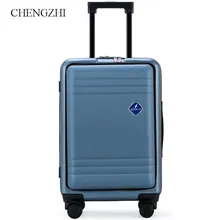 CHENGZHI 2" 22" 24 inch Для мужчин деловой ПК дорожного чемодана случае прокатки Чемодан с Сумка для ноутбука универсальные колесные тележки коробка