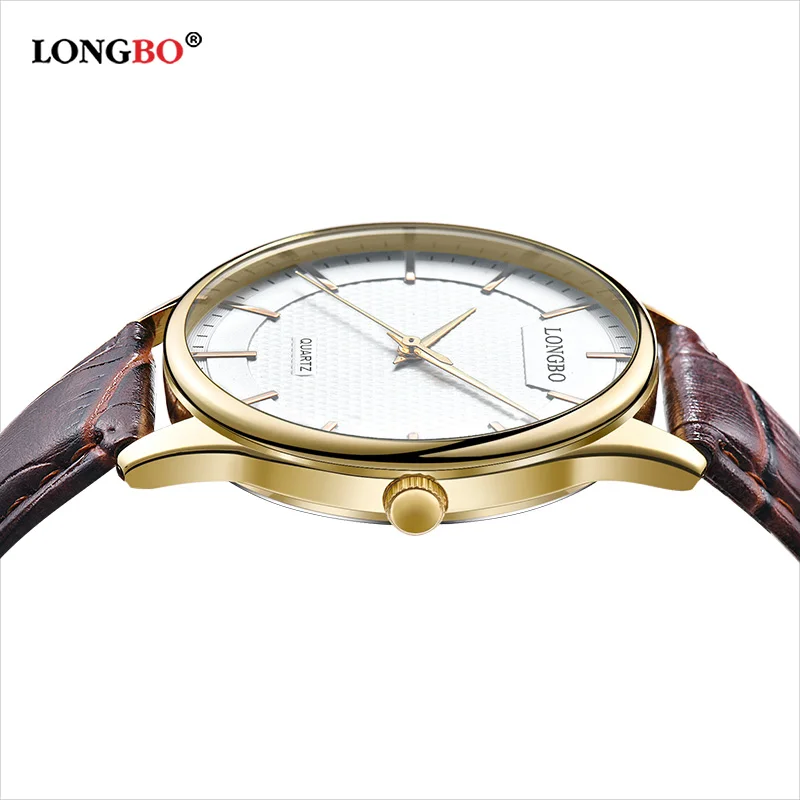 2018 Longbo Reloj Mujer Hombre модные парные часы роскошные кожаные мужские и женские