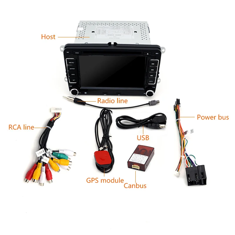 Perfect Junsun 7"Android Car Multimedia player 2 Din Autoradio For VW/Golf 5/Passat b6/SEAT Leon/Tiguan/Skoda/Octavia/POLO GPS Car Radio 5