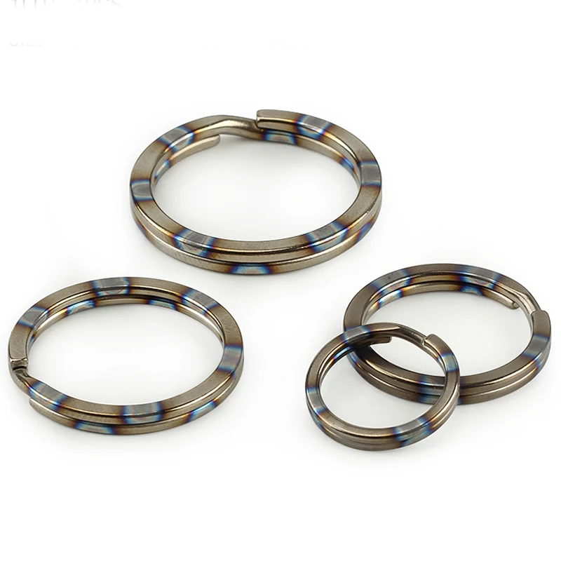 Vibrant Titanium Alloy Ultralight Key Ring - Durable, Rust-Free Outdoor Accessory