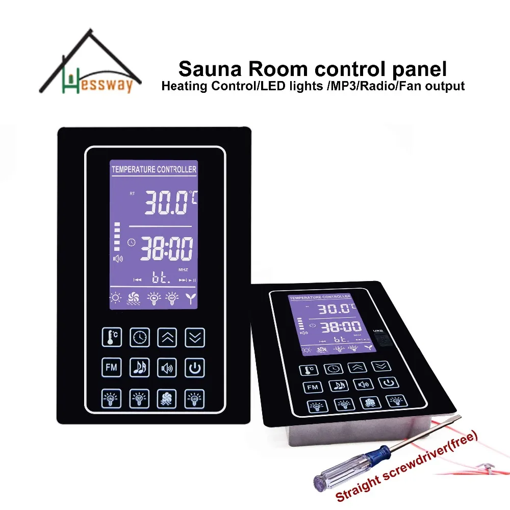 US $108.38 220V 110V 30A Multifunction Sauna Room Control Panel With Mp3 FM Inside And Outside Light