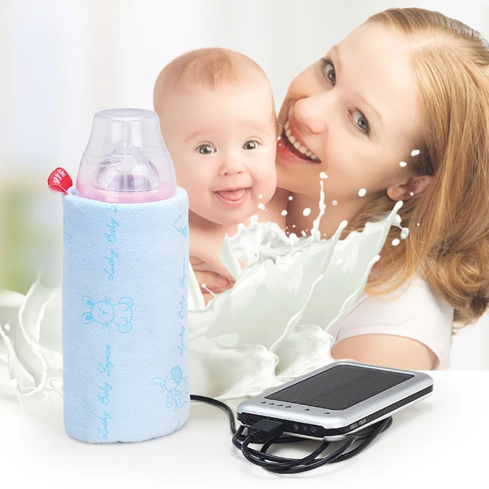 USB Milk Bottle Warmer Infant Nursing Water Bottle Heater Pouch Travel