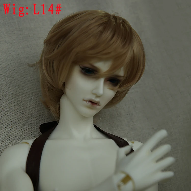 Парик BJD кукла 1/3High-temperature короткие кудрявые волосы коричневого и черного цветов парик для куклы заряда L14#22-24 см дополнительные аксессуары для куклы