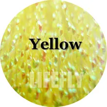 Желтый цвет, 20 упаковок Хрустальная вспышка, Кристал вспышка, муха джиг связывание, изготовления приманки, рыбалка