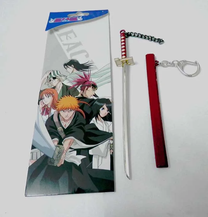 Bleach bankai многоцветный зангетсу брелок Аниме-брелок для ключей с ножнами аксессуары оптом - Цвет: I