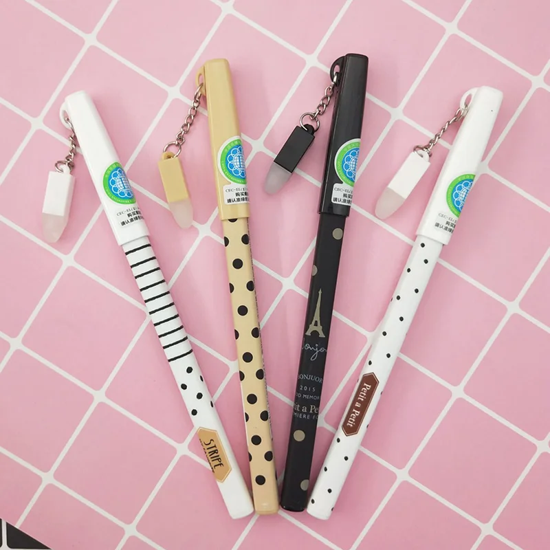 

1PC Cute Erasable Pen 0.5mm Creative Pendant Gel Pens Kawaii Tower Neutral Pens For Kids Gifts School Office Supplies Stationery