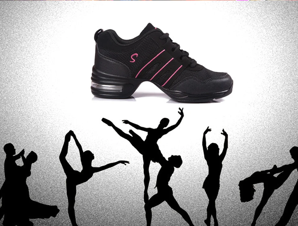 2019 sneaker women shoes Sports Feature Soft Outsole Breath Dance Shoes Sneakers For Woman Practice Shoes Modern Dance Jazz Shoes (1)