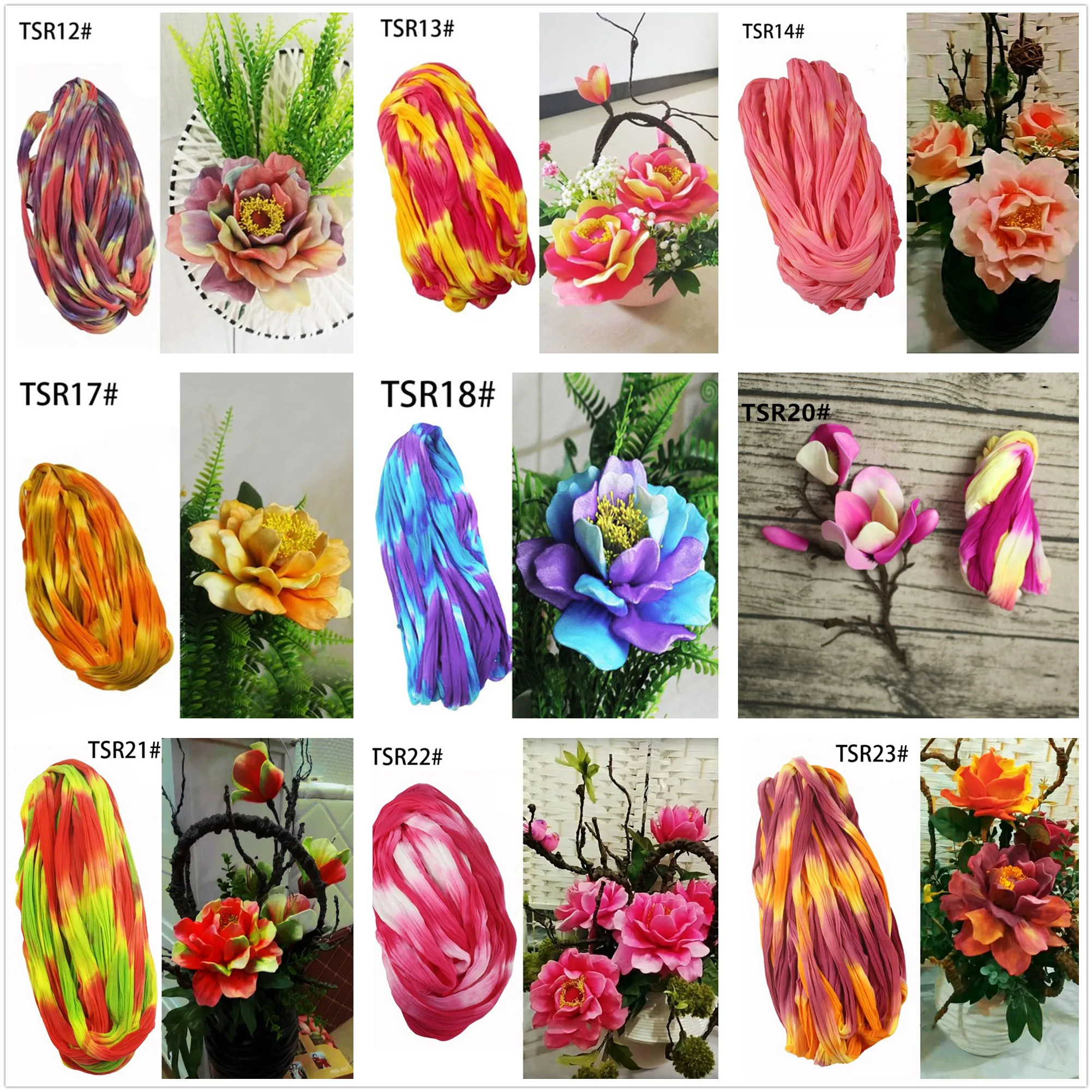 5 шт./лот 29 цветов сетки цветы материалы многоцветный шелковые чулки нейлон цветок для подарка ручной работы