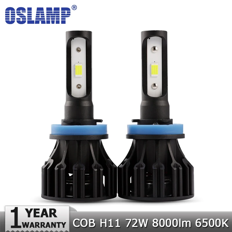 

Oslamp H11 Car LED Headlight Bulbs COB 72W 8000lm Auto Led Headlamp Led Light Bulb Lamps 12v 24v for FORD MAZDA VW KIA Renault
