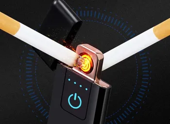

3pcs USB Fingerprint touch sensing two-sided lighter