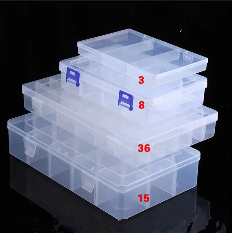 

Organizer Storage Box 1 Pc Transparent Plastic Adjustable Tablet Medicine Box Pill Jewelry Storage Organizer Box