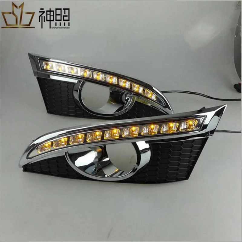 

Hireno Super-bright LED Daytime Running Light for Chevrolet Captiva 2011 2012 2013 Car LED DRL fog lamp 2PS