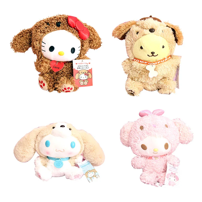 

Cartoon My Melody Hello Kitty Cinnamoroll Pudding Dog Plush Toy Cute Soft Stuffed Animals Dolls For Girls Kids Children Gifts