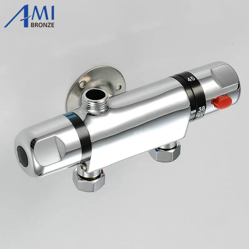 Tube Shower Faucet Thermostatic Temperature Controlled Water Valve Mixing Valve
