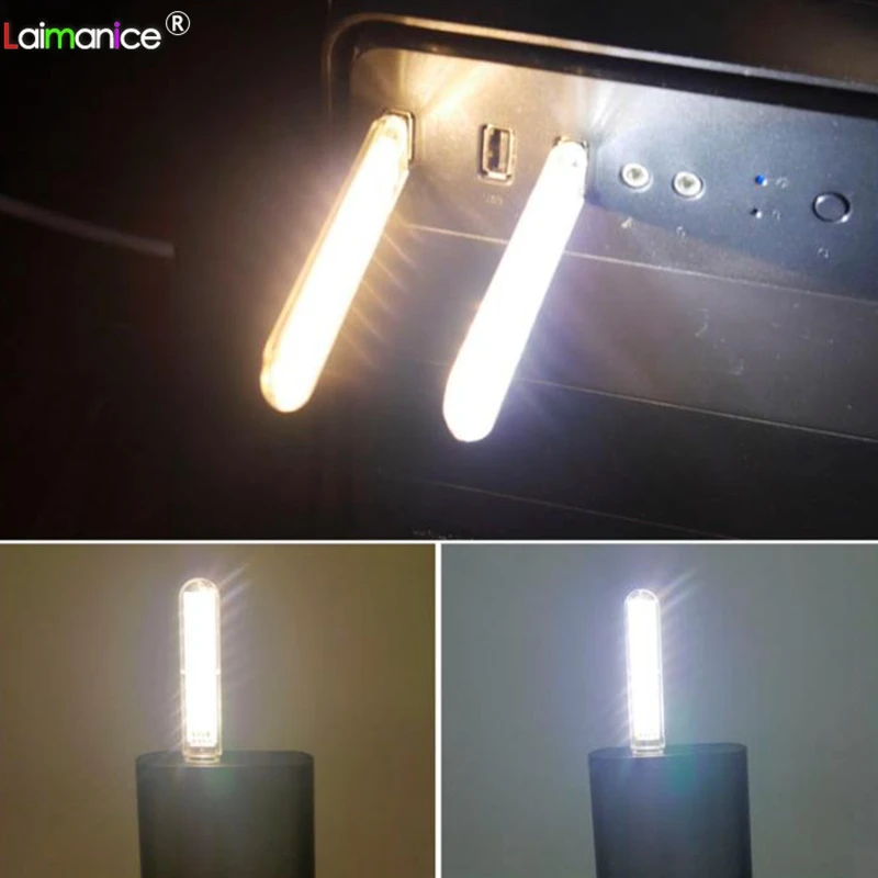 Портативный USB LED ночник 3 8 брелок 5V настольная лампа для чтения Кемпинг книга