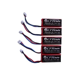 5 шт. Flytown 300mAh 7,4 V 35C-70C Lipo батарея для EFLITE Blade MCPX BL 130X F-27 UMX MIG stryker части для самолетов мини-Гоночная машина