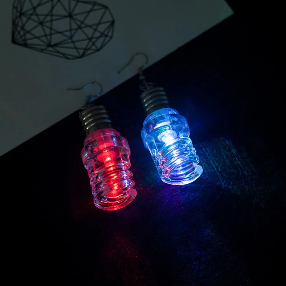 Светодиодный подвесной светильник, креативные светящиеся серьги-кольца, вечерние клубная принадлежность, забавный подарок для женщин и девушек