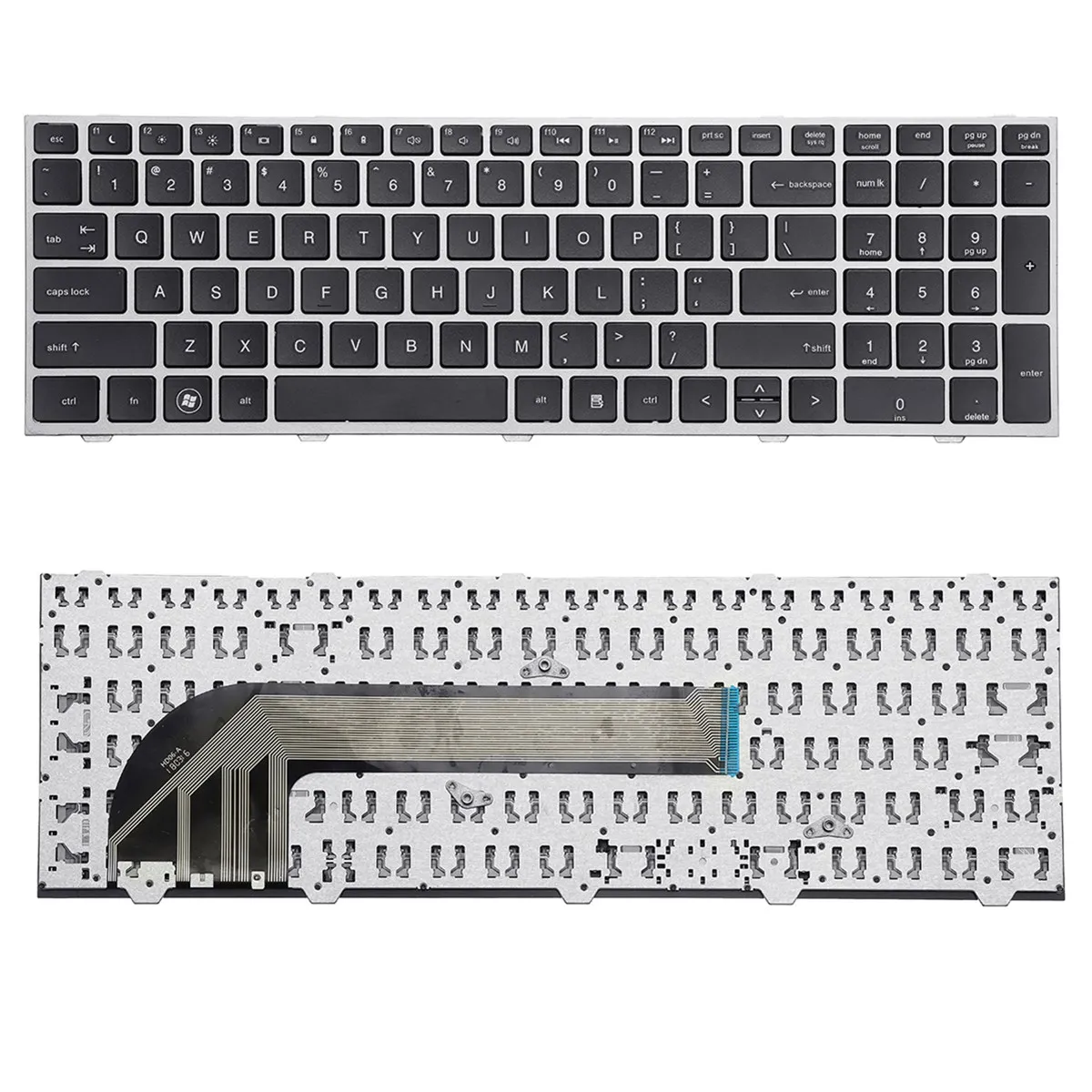 

New US Laptop Keyboard For HP Probook 4540 4540S 4545 4545S Series Notebook With Silver Frame Black English Keyboard