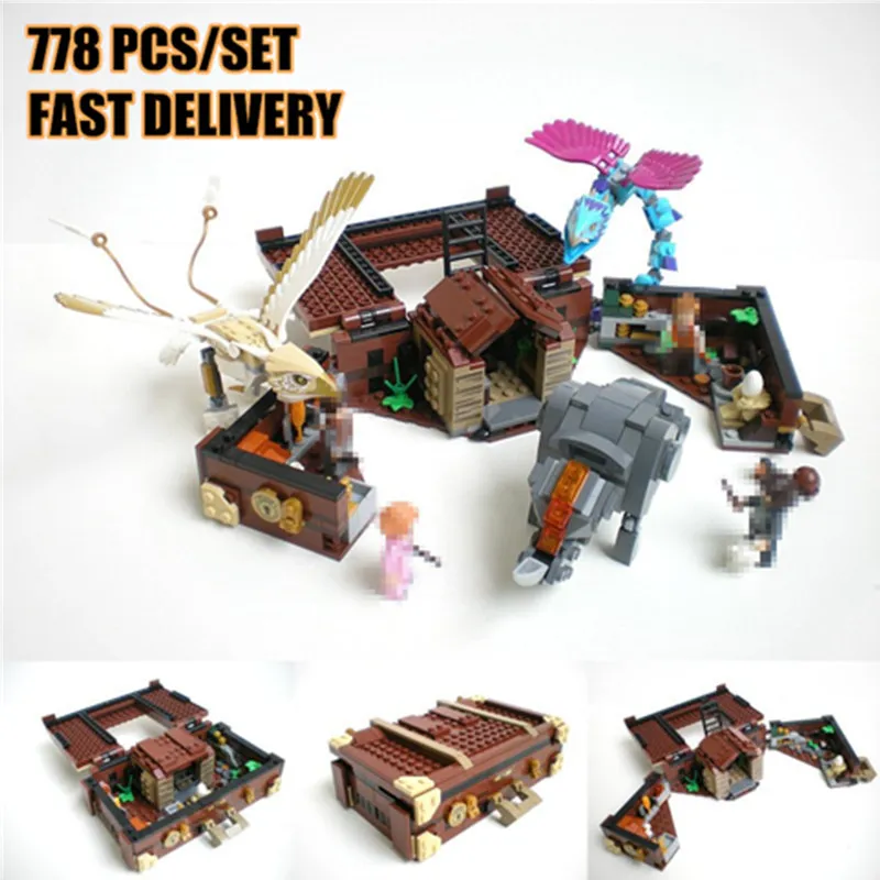 

New Newt`s Case of Magical Creatrues fit harri Potter Fantastic Beasts 75952 Building Blocks bricks Kids diy Toys Gifts