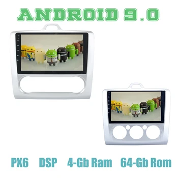 

9" IPS PX6 Android 9.0 Car GPS Radio Player for ford focus II 2005-2011 with 4+64GB Auto Stereo Multimedia Headunit