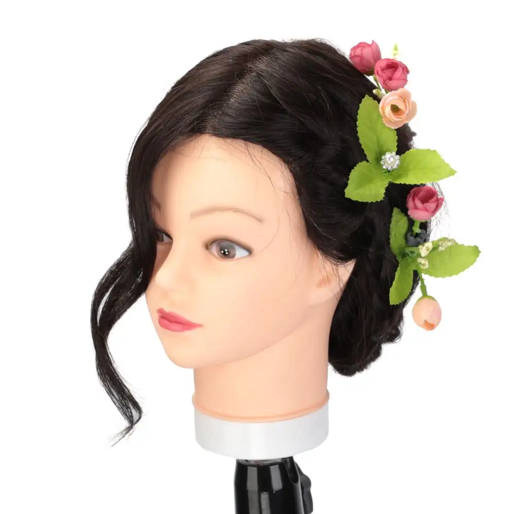 14''Black Hair Mannequin Head тренировочный стиль для салона Профессиональный