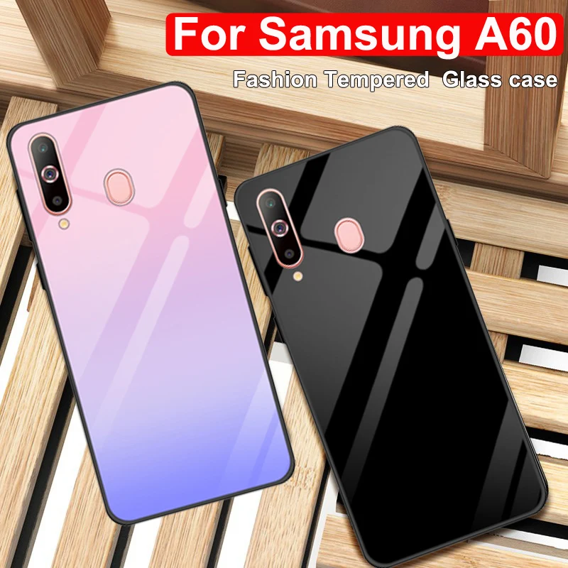 For Samsung galaxy A60 case A606F SM-A60 tempered glass phone cover For Samsung A60 2019 casing A6060 cases Gradient glass shell For Samsung galaxy A60 case A606F SM-A60 tempered glass phone cover For Samsung A60 2019 casing A6060 cases Gradient glass shell