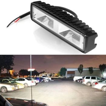 

2x 18W 12V 16LED White Car Work Light Front Bar Spot Beam Driving Fog Lamp Bulb