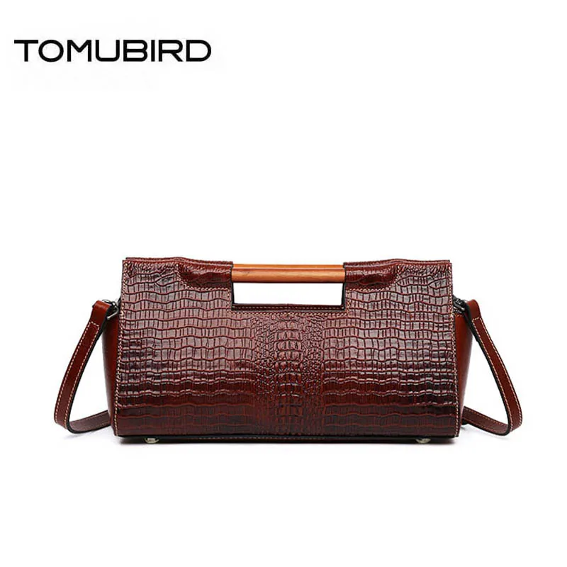 

TOMUBIRD 2019 new superior Cowhide Crocodile pattern women genuine leather bag designer handbags luxury fashion leather art bag