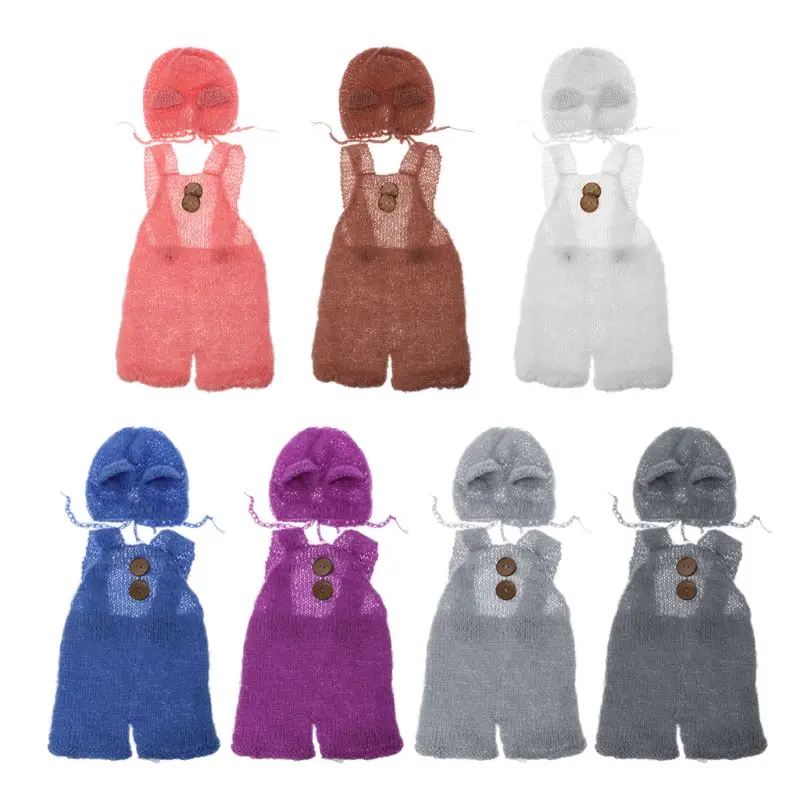 Шапка и комбинезон для новорожденных Комплект из мягкого мохера Bebe Одежда